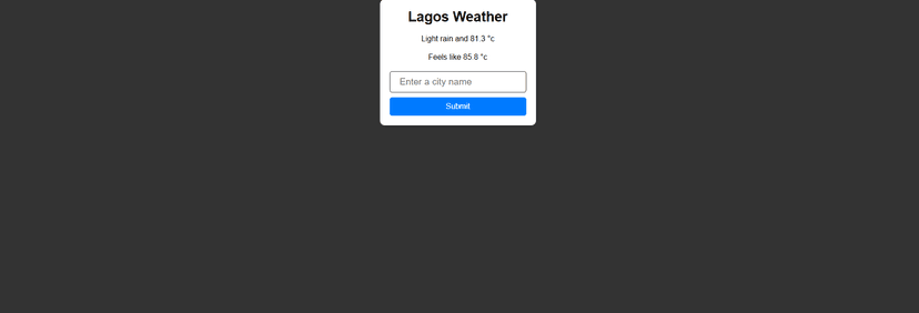Python Flask Weather App – Real-Time City Weather Lookup