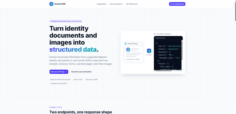 Extract OCR – Identity Document & Image OCR API
